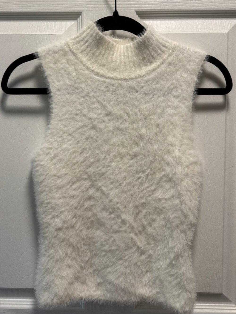 Altar’d State Ivory Fuzzy Mock Neck Sweater Top S